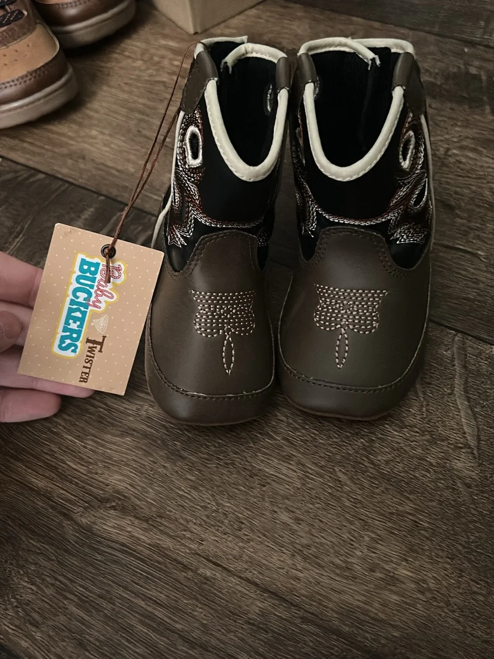 Twisted X Brown and Black Kids Cowboy Boots